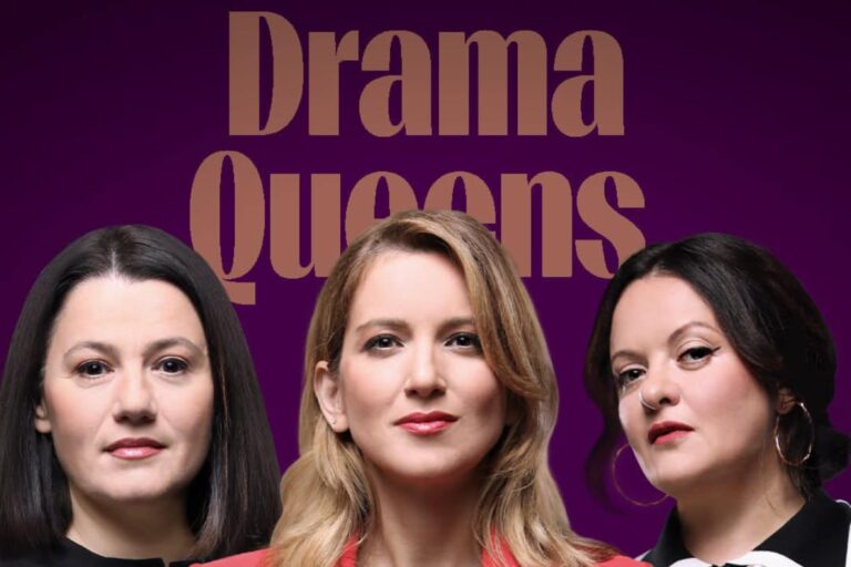 Афиша концерта Drama Queens в Таллинне: Екатерина Котрикадзе, Анна Монгайт и Юлия Таратута в 2025 году
